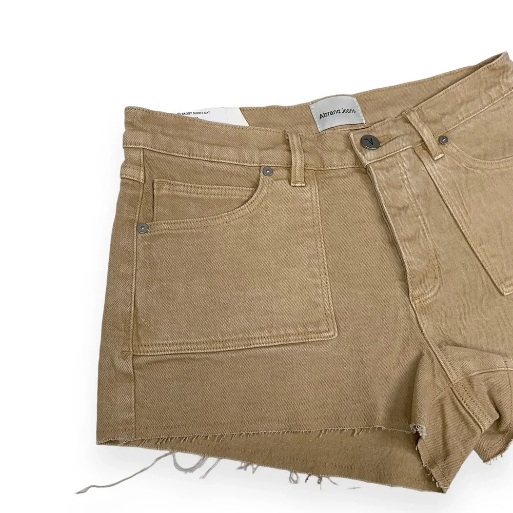 Abrand‎ Shorts Womens Size 26 Brown Denim Cut Off 99 Baggy Revolve NWT